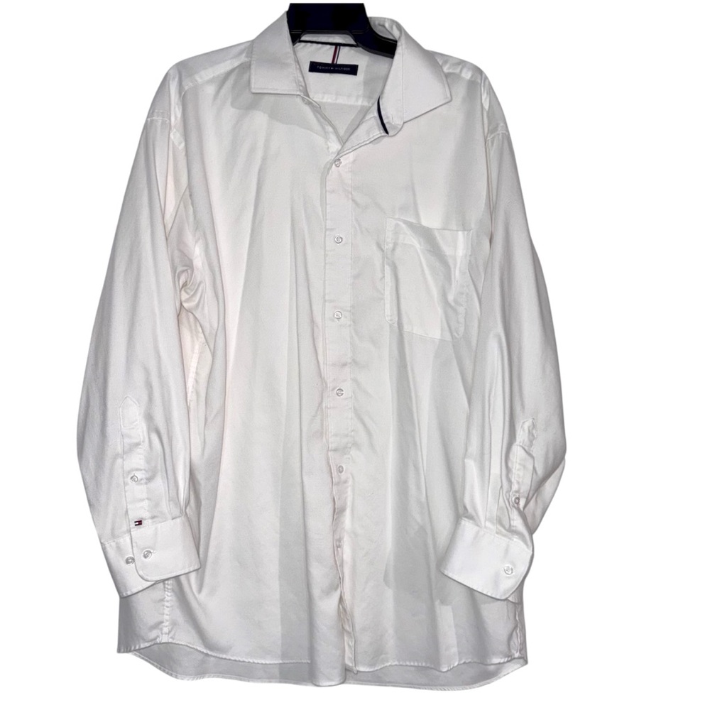Tommy Hilfiger, long sleeve white dress shirt men’s size XL 17-17 1/2